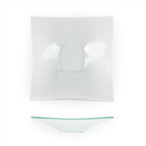 Glass Dinnerware 10.75" x 0.5" x h:1.5" 1 oz. Square Clear Glass Deep Plate